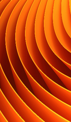 Store intérieur avec motif abstrait orange