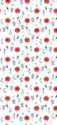 Store enrouleur à fleurs de coquelicot