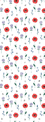 Store enrouleur à fleurs de coquelicot