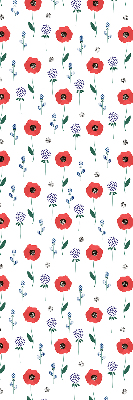 Store enrouleur à fleurs de coquelicot