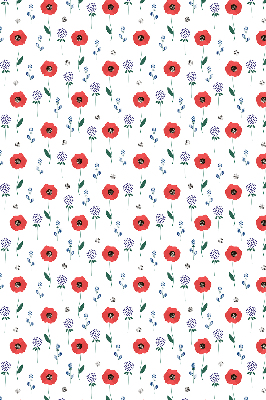 Store enrouleur à fleurs de coquelicot