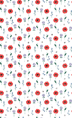 Store enrouleur à fleurs de coquelicot
