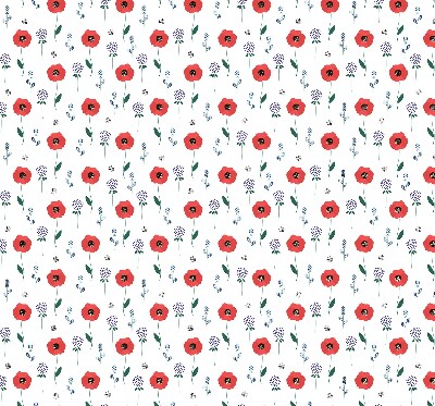 Store enrouleur à fleurs de coquelicot