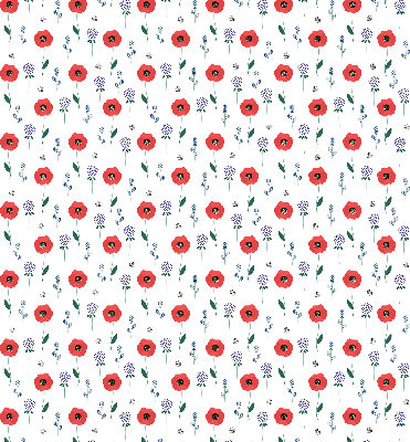 Store enrouleur à fleurs de coquelicot