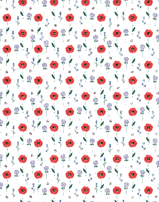 Store enrouleur à fleurs de coquelicot