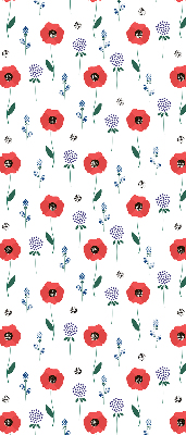 Store enrouleur à fleurs de coquelicot