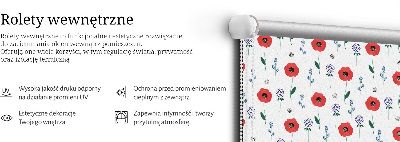 Store enrouleur à fleurs de coquelicot