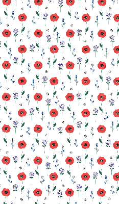 Store enrouleur à fleurs de coquelicot