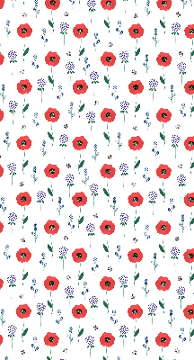 Store enrouleur à fleurs de coquelicot