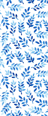 Store intérieur feuilles bleues