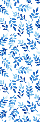 Store intérieur feuilles bleues