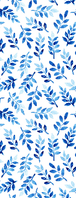 Store intérieur feuilles bleues