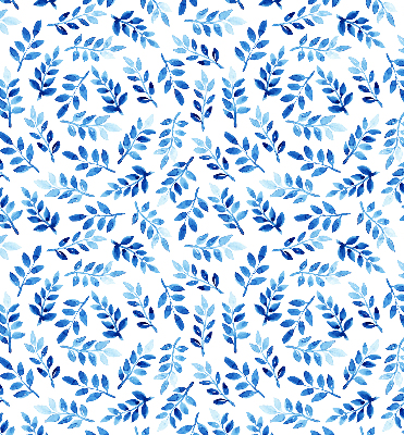 Store intérieur feuilles bleues