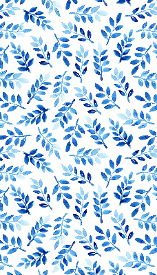 Store intérieur feuilles bleues