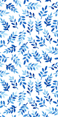 Store intérieur feuilles bleues