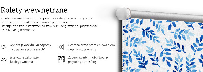 Store intérieur feuilles bleues