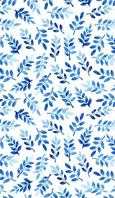 Store intérieur feuilles bleues