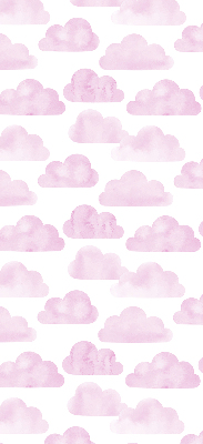 Store intérieur fenêtre avec motif de nuages roses