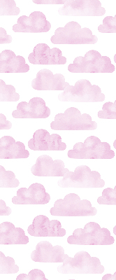 Store intérieur fenêtre avec motif de nuages roses