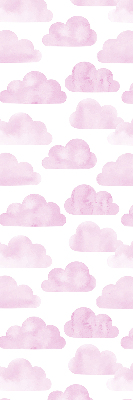 Store intérieur fenêtre avec motif de nuages roses