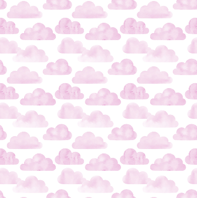 Store intérieur fenêtre avec motif de nuages roses