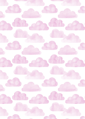 Store intérieur fenêtre avec motif de nuages roses