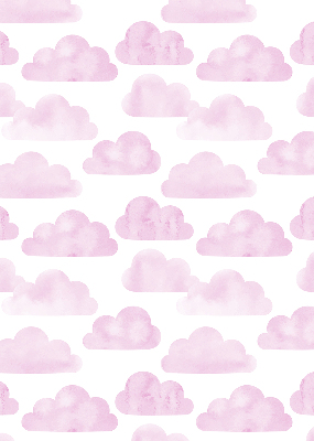 Store intérieur fenêtre avec motif de nuages roses