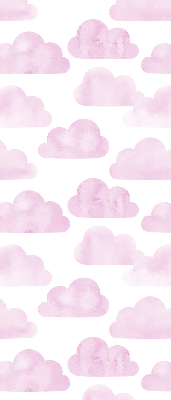 Store intérieur fenêtre avec motif de nuages roses