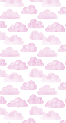 Store intérieur fenêtre avec motif de nuages roses