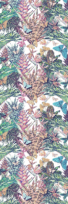 Store intérieur à papillons sur les fleurs