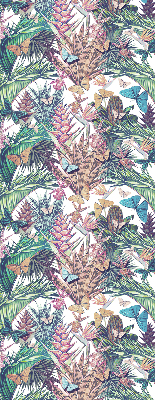 Store intérieur à papillons sur les fleurs