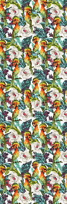 Store intérieur avec motif d'oiseaux et de fleurs