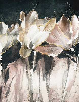 Store enrouleur à fleurs peintes