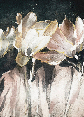 Store enrouleur à fleurs peintes