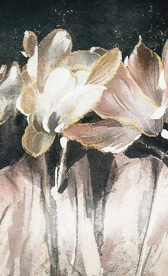 Store enrouleur à fleurs peintes