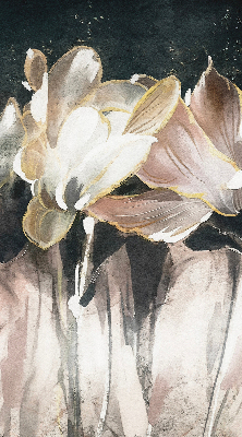 Store enrouleur à fleurs peintes