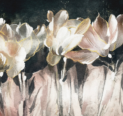 Store enrouleur à fleurs peintes