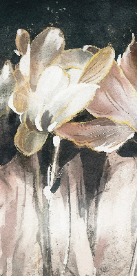 Store enrouleur à fleurs peintes