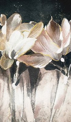 Store enrouleur à fleurs peintes