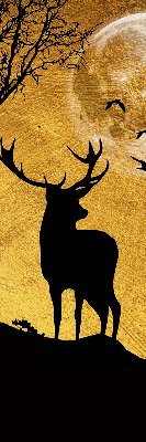 Store intérieur avec cerfs la nuit