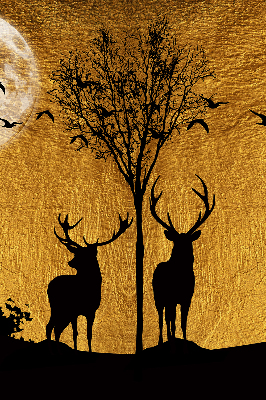 Store intérieur avec cerfs la nuit