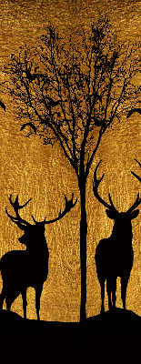 Store intérieur avec cerfs la nuit