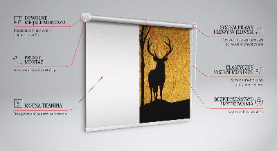 Store intérieur avec cerfs la nuit