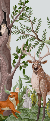 Store intérieur pour animaux de la forêt