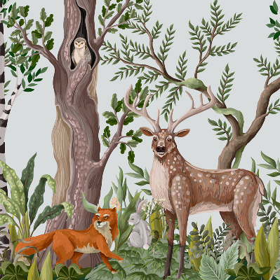 Store intérieur pour animaux de la forêt