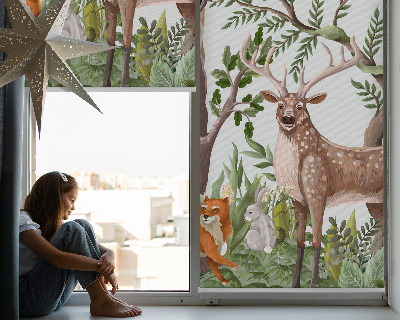 Store intérieur pour animaux de la forêt