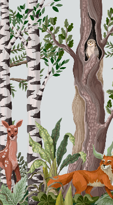 Store intérieur pour animaux de la forêt