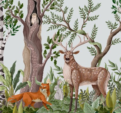 Store intérieur pour animaux de la forêt