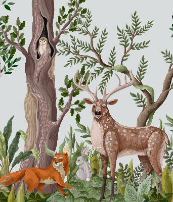 Store intérieur pour animaux de la forêt