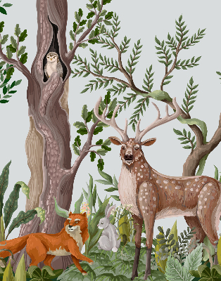 Store intérieur pour animaux de la forêt